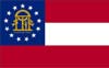 The flag of the state of Delaware with a blue background and a central coat of arms.