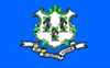 The flag of the state of Delaware with a blue background and a central coat of arms.