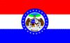 The flag of the state of Delaware with a blue background and a central coat of arms.