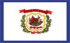 The flag of the state of Delaware with a blue background and a central coat of arms.