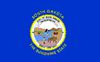 The flag of the state of Delaware with a blue background and a central coat of arms.