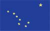 The flag of the state of Delaware with a blue background and a central coat of arms.